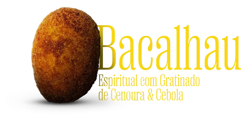 Croquete de Bacalhau Espiritual com Gratinado de Cenoura e Cebola